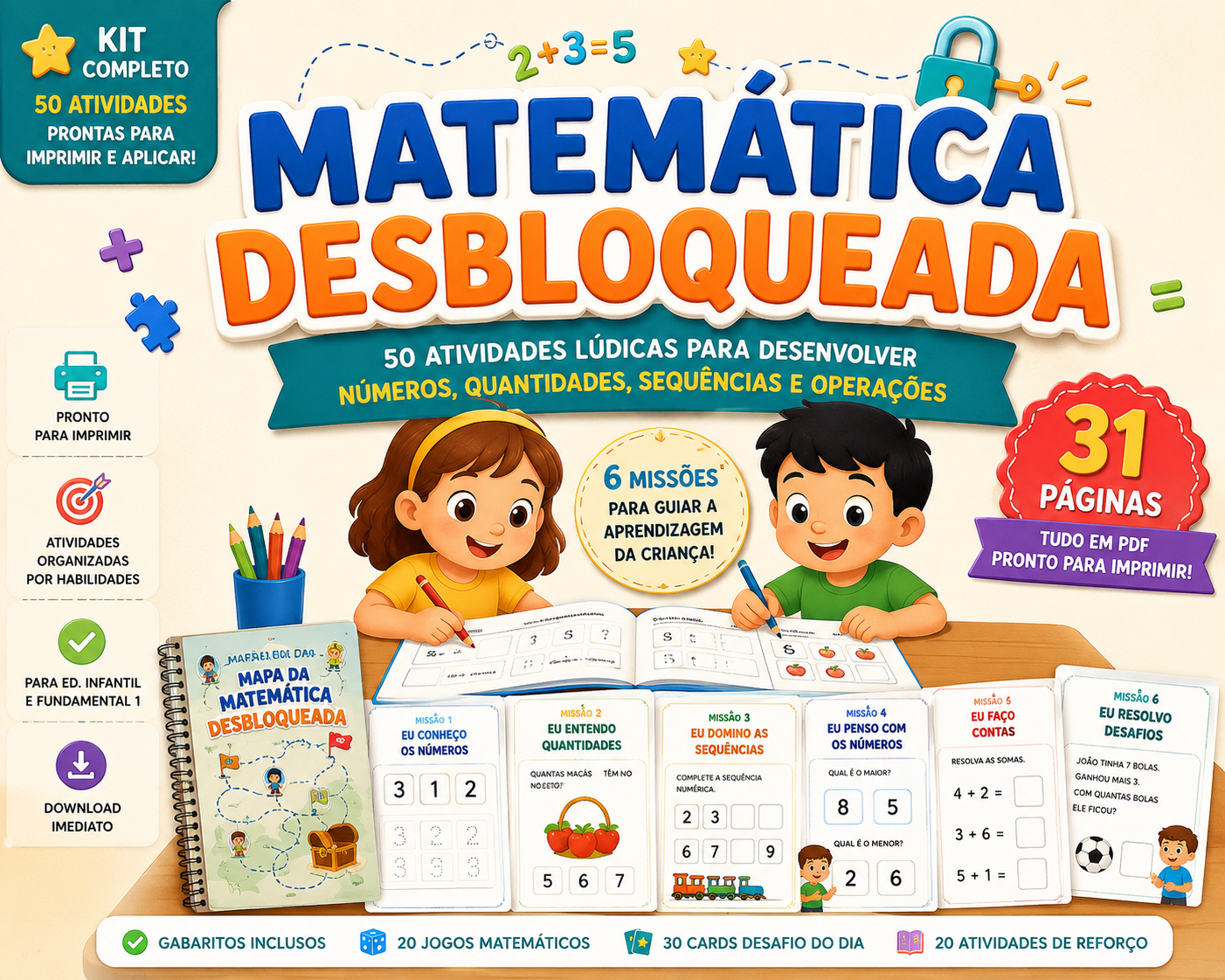 Matemática Desbloqueada — material pedagógico